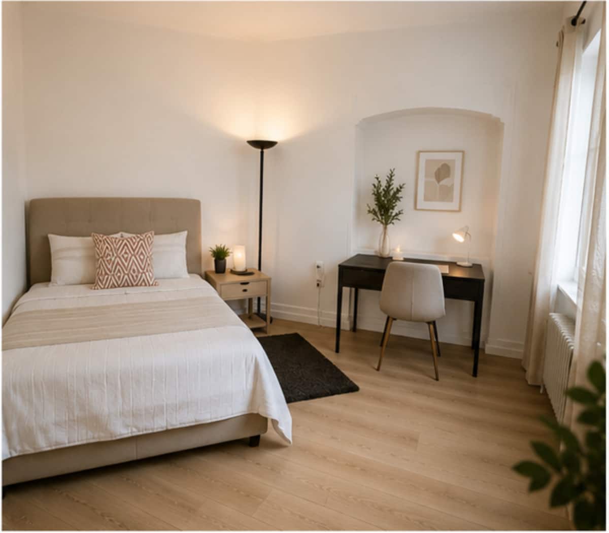 Seconde chambre avec coin bureau